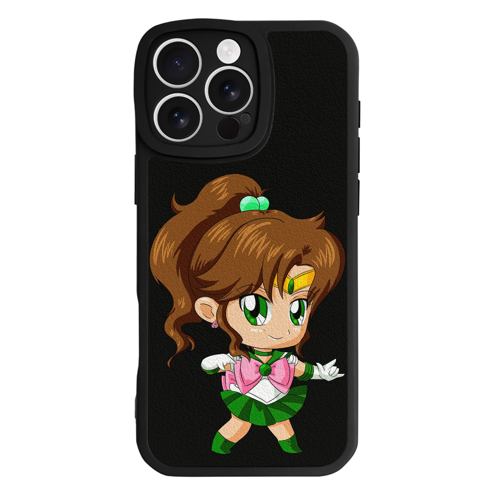 （画像用） 美少女戦士セーラームーン 木野 まこと きの まこと Sailor Moon Kino Makoto （セーラージュピター；Sailor Jupiter） 【iPhone 16シリーズ対応】シリコンスマホケース（レザー調） 材質：シリコン